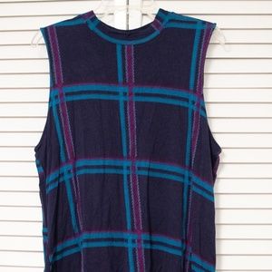 Navy Blue Plaid Tank Top (XXL)